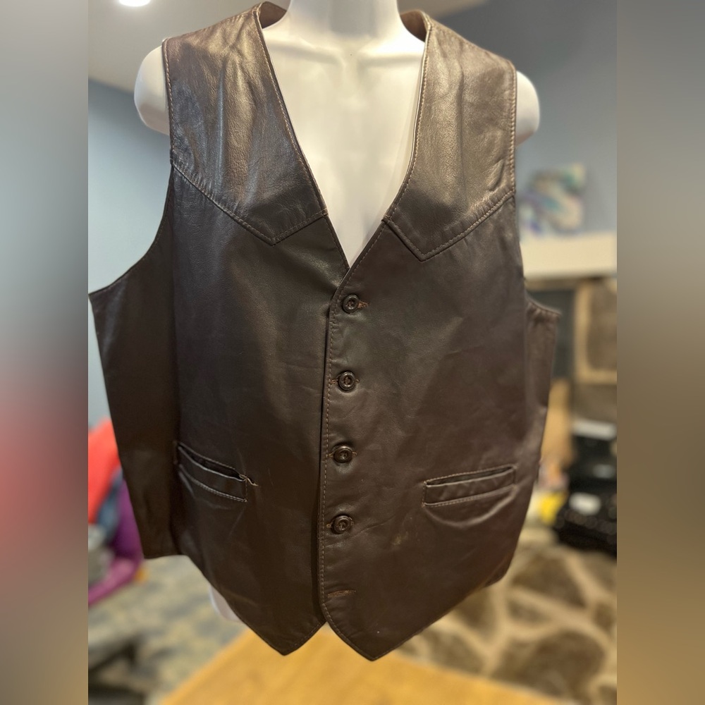 Leather vest